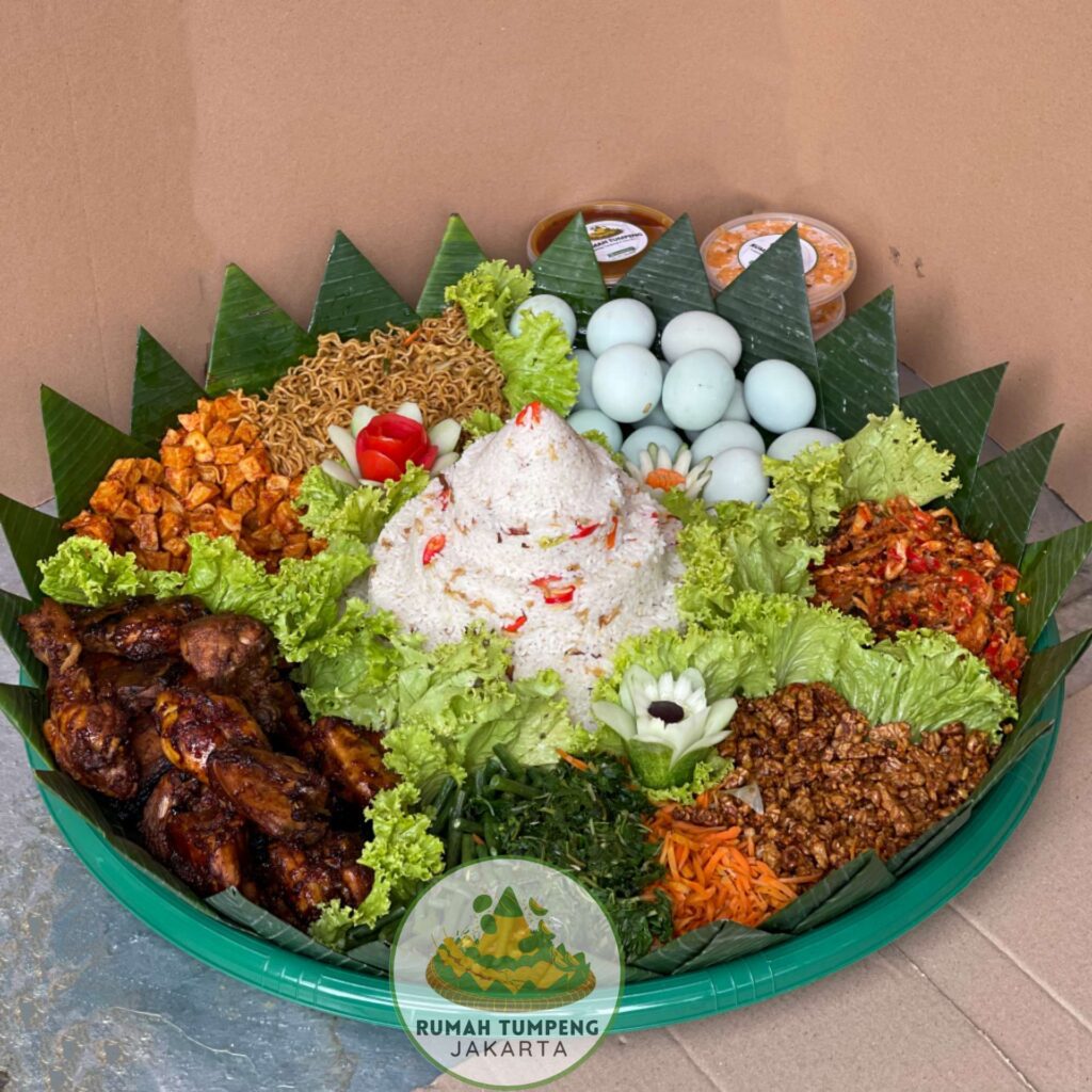 nasi tumpeng tampah liwet spesial telur asin