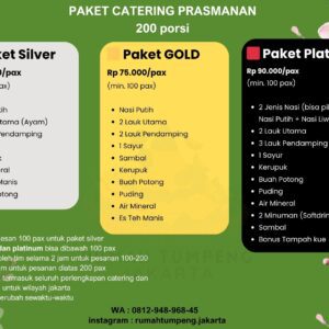 PAKET CATERING PRASMANAN 200 porsi