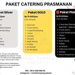 daftar harga prasmanan