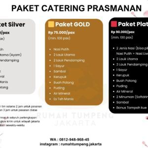 daftar paket Prasmanan